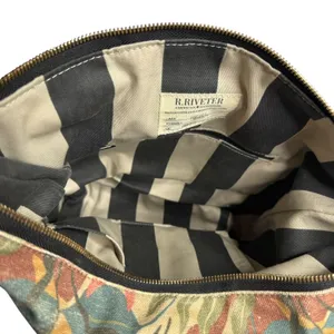 R.Riveter Otto Canvas Leather Tote Crossbody Bag Floral Breast Cancer Awareness thumbnail 11
