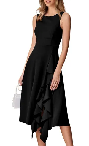 NWT Prettygarden Flared A Line Symmetrical Ruffle Cocktail Party Dress size XL thumbnail 3