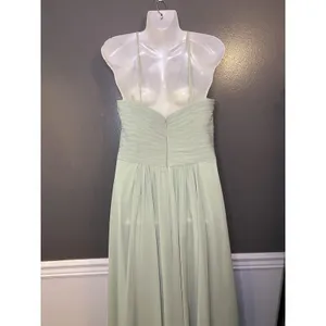 Azazie Dress Womens A8 Green Chiffon Sweetheart Spaghetti Strap Maxi Formal thumbnail 8