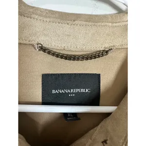 Banana Republic Stone Vegan Suede Overshirt Relaxed‎ Fit Shacket XL 790065-00 thumbnail 3