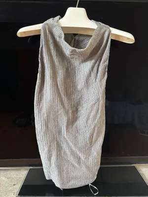 Zara Metallic Silver Textured Draped Top thumbnail 4