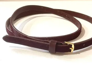 Banana Republic Slim Burgundy Red Leather Belt Size L thumbnail 1
