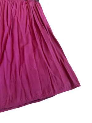 Polagram Stretchy Midi Dress Embroidered Short Sleeve Bohemian Boho Size Small thumbnail 5