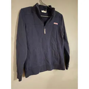 VINEYARD VINES Collegiate Shep Shirt Navy 1/4 Zip Sweatshirt Small thumbnail 2