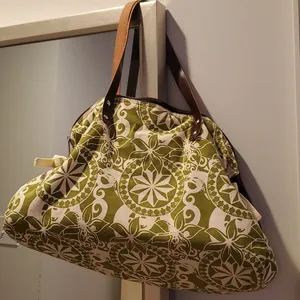 Adorable Green and Cream Cloth Bag (#8) thumbnail 1