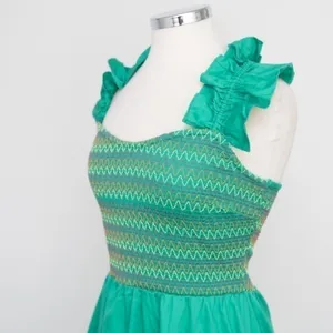 Alden Adair. Frida Ruffle‎ Smocked Midi Dress. thumbnail 13