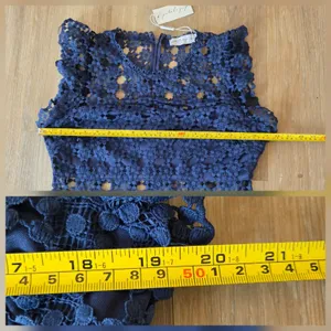 Petal and Pup Womens Lauren Dress - Navy Lace Cutout Midi Sz 14 thumbnail 11