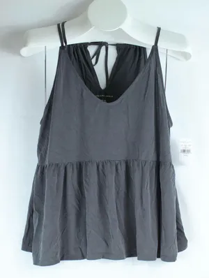 American Eagle Outfitters Gray Tank Top with Tie Back Womens Size XL - NEW thumbnail 1
