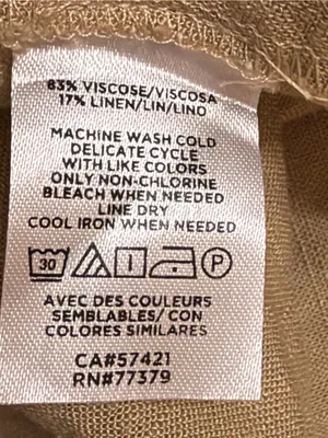 Talbots Women’s Linen Blend Sleeveless Square Neck Crop Top Size XS thumbnail 4
