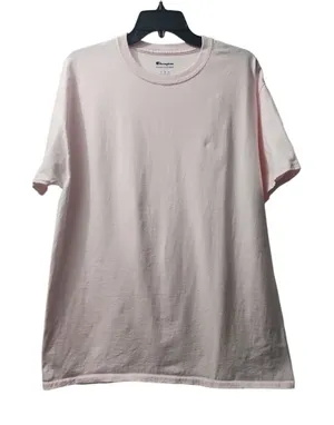 Champion Authentic‎ Athleticwear T-Shirt Crew Neck Short Sleeve Pink L thumbnail 1