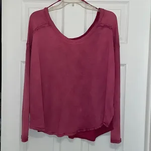Free People We the Free Faded Pink Raw Trim with Criss Cross Shoulders Top thumbnail 9