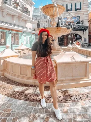 SHEIN Red Polka Dot Tie-Waist Skater Skirt thumbnail 4