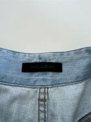 Uniqlo Women's High Rise Belted Baggy Paperbag Denim Shorts Light Blue Wash thumbnail 5