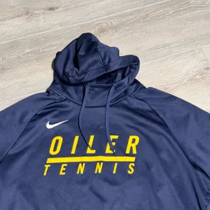Nike Dri Fit Navy Blue Oiler‎ Tennis Hoodie Sweatshirt Womens XLarge XL thumbnail 3