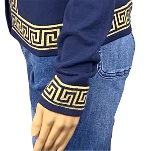 LILLY PULITZER Navy & Gold Greek Key Keane Cardigan Sweater Buttons Small thumbnail 10