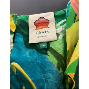 Farm Rio Vintage Toucans Smocked Peplum Top Medium thumbnail 9