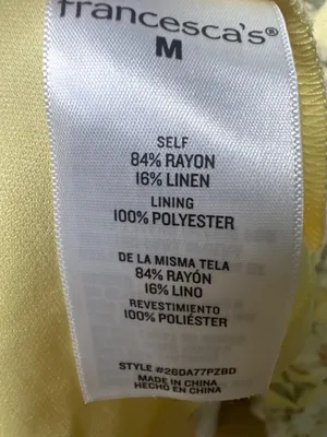Francesca's Miami Floral Yellow Wrap Maxi Dress Cover Up Cottagecore Ruffle M thumbnail 5