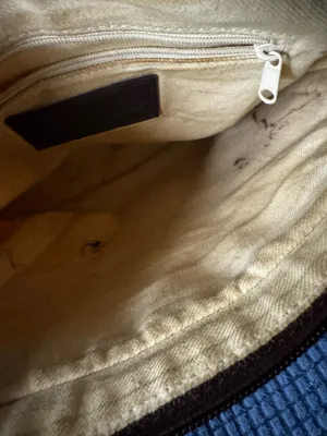 Etienne Aigner Woven Classic Cream and Brown Tote Bag thumbnail 7