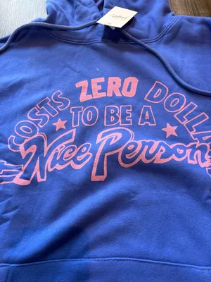 The Mayfair Group Hoodie Size S/M Blue Nice Person thumbnail 5