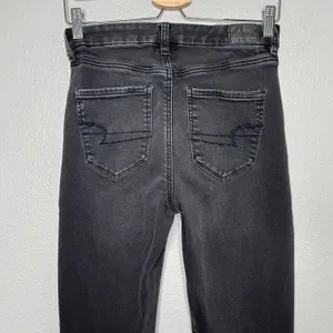 American Eagle black curvy super hi rise jeggings size 4 thumbnail 3