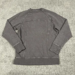 Lululemon Scuba Crew Neck Sweatshirt Womens 8 Taupe Gray Soft Washed Lunar Rock thumbnail 4