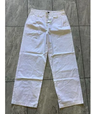 J. Crew Womens White Pleated Button Front in Chino 8 $98 Nautical Sailor thumbnail 2