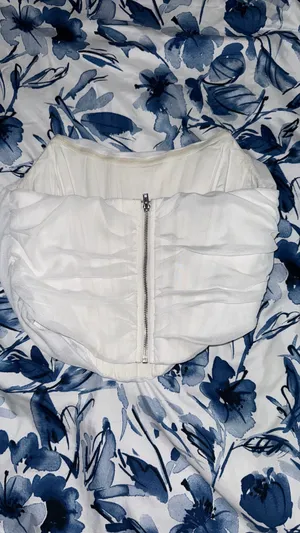 Boutique White Bustier Top Size M thumbnail 2