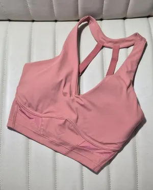 Gymshark Women's Pink and Orange Bra thumbnail 1