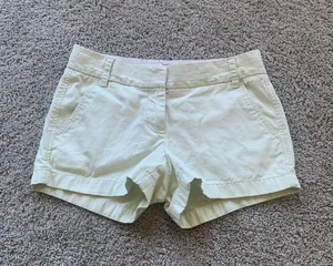 J. Crew 100% Cotton Chino Shorts Light Green Size 2 thumbnail 1