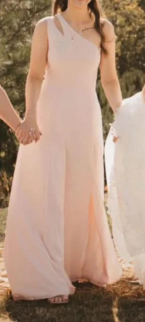 David's Bridal One Shoulder Bridesmaid Dress thumbnail 1