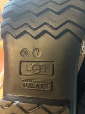 UGG Women's black rain boots size 7 manufactured in the USA thumbnail 3