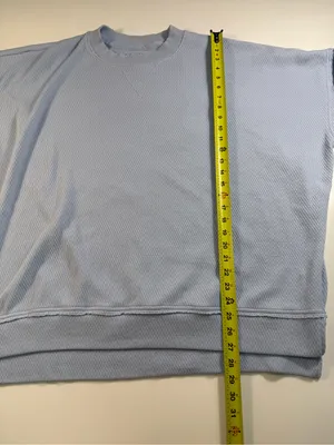 aerie Light Blue Crew Sweatshirt thumbnail 3