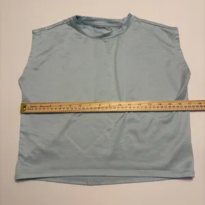 DSG Muscle Tee Womens Size Large Light Blue Sleeveless Activewear Top thumbnail 6