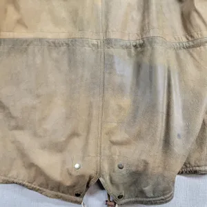Vintage Imagination Women's Jacket M Brown Leather Hooded Oversized Fishtail thumbnail 7