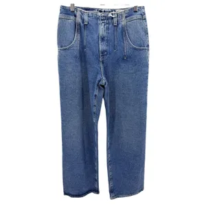 AG Jeans Darted Aven High Rise Relaxed Straight Jeans 28 Medium Blue Wash Denim thumbnail 3
