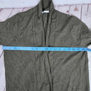 Pink Clover Penton Two Pocket Open Front‎ Cardigan Olive Green M NWT thumbnail 7