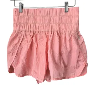 Free People Movement The Way Home High Rise Shorts Pink Medium thumbnail 1