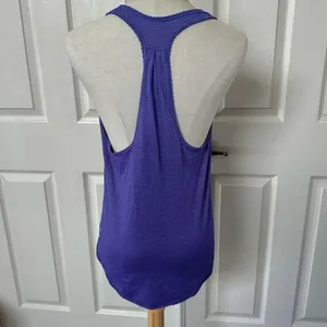 LULULEMON Tank Top Purple Lightweight Racerback Striped thumbnail 9