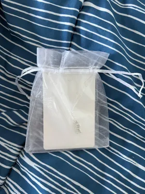 Etsy Initial Necklace Silver thumbnail 2