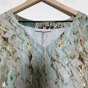 Bryn Walker Women Lilana Aquario Italian Maxi Dress Small Abstract Arsty‎ Lagen thumbnail 7