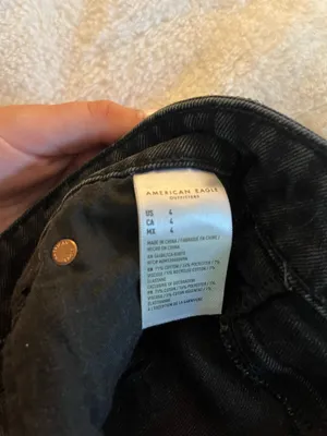 American Eagle Denim Stretch Black Shorts thumbnail 5