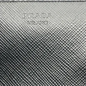 Prada Large Saffiano Calfskin Leather Wallet - Black - Preowned thumbnail 13