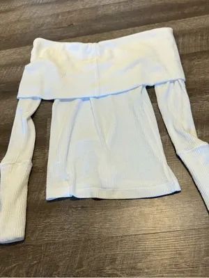 We The Free Free People White Snowbunny Long Sleeve Sweater thumbnail 5