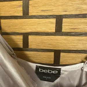 Bebe Silver Midi Slip Dress Size Small‎ thumbnail 7