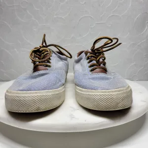 Polo Ralph Lauren Vaughn Boat Shoes Mens 9.5 Blue White Pinstriped Deck Sneakers thumbnail 13
