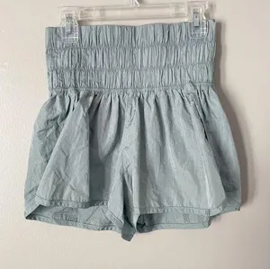 Free People Size S Light Blue The Way Home High Rise Workout Shorts thumbnail 1