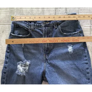 Levis Premium 70s Super High Rise Flare Slim Medium Wash Denim Blue Jeans Sz 28 thumbnail 6