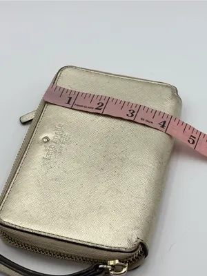 kate spade‎ Metallic Gold Zip Wristlet Wallet thumbnail 7