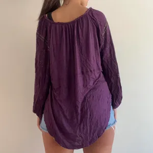 Free People Purple Boho top Embellished thumbnail 2