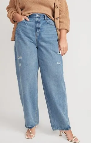 Old Navy extra high rise‎ Darla balloon jeans size 10 thumbnail 1